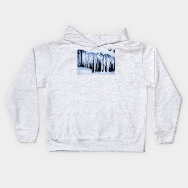 Big frosty icicles Kids Hoodie by Juhku